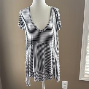 Striped V-Neck Women's Top